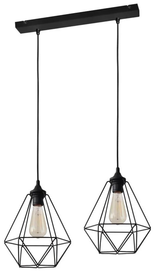 Lampadario a sospensione con filo KARO 2xE27/15W/230V