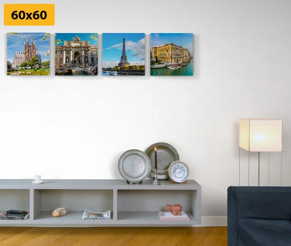 Set di quadri – Monumenti storici in colori splendidi
