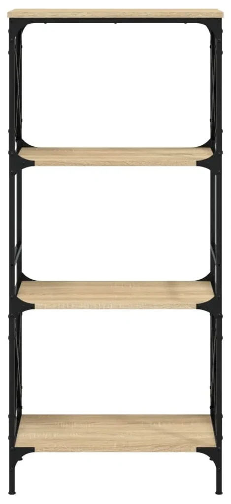 Libreria 4 ripiani rovere sonoma 59x35x132 cm legno multistrato
