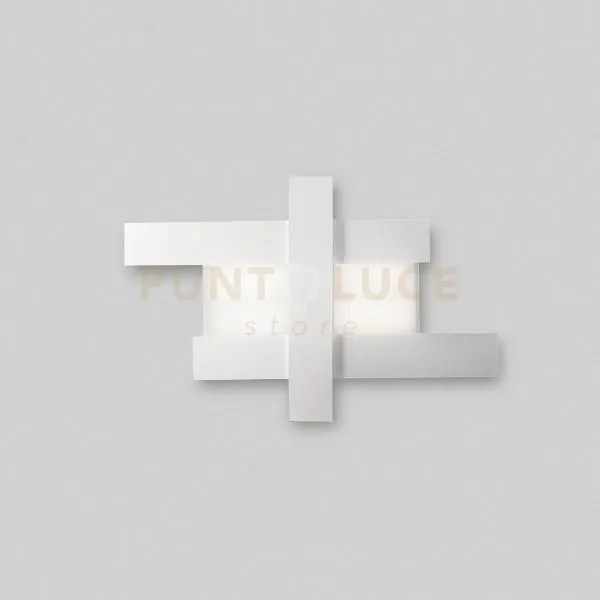 Doha p/m - applique colore bianco in alluminio e metacrilato a led ...