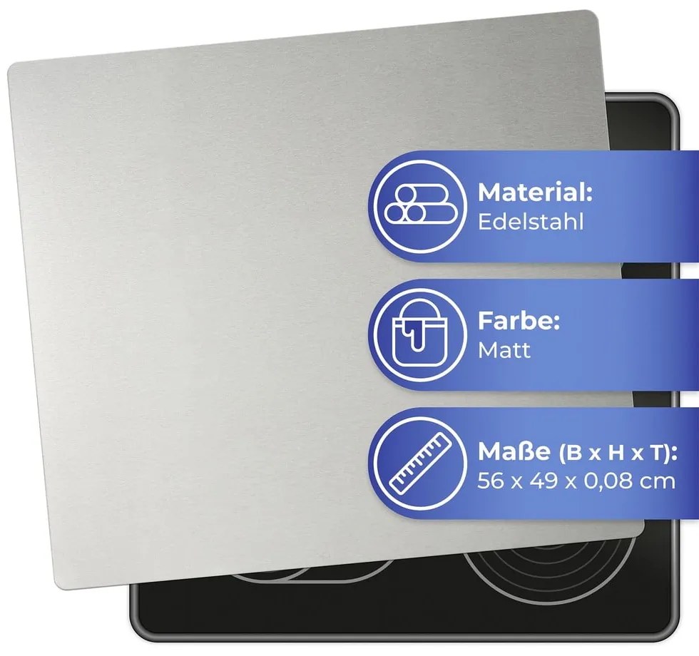 Coperchio in acciaio inox Argento, 50 x 56 cm - Maximex