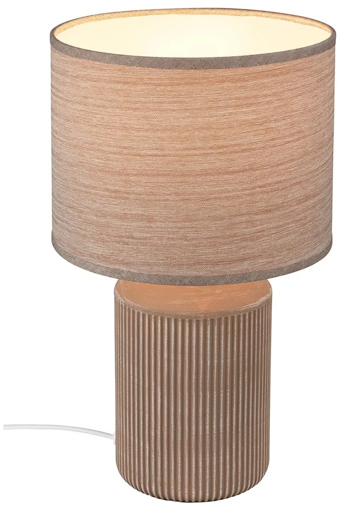 Lampada Da Tavolo Contemporanea Ino Ceramica Marrone 1 Luce E27