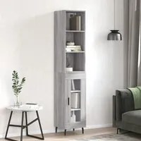 Credenza Grigio Sonoma 34,5x34x180 cm in Legno Multistrato 3189915