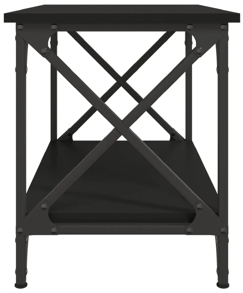 Tavolino nero 55x38x45 cm in legno multistrato