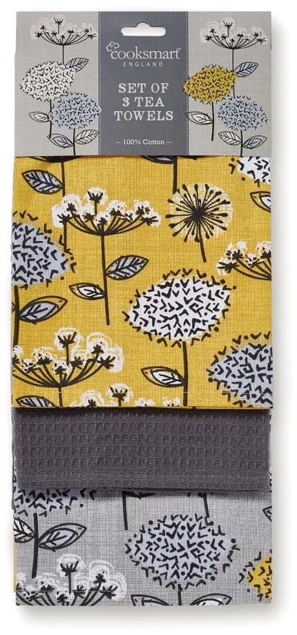 Set di strofinacci in cotone 3 pz 45x65 cm Retro Meadow – Cooksmart ®