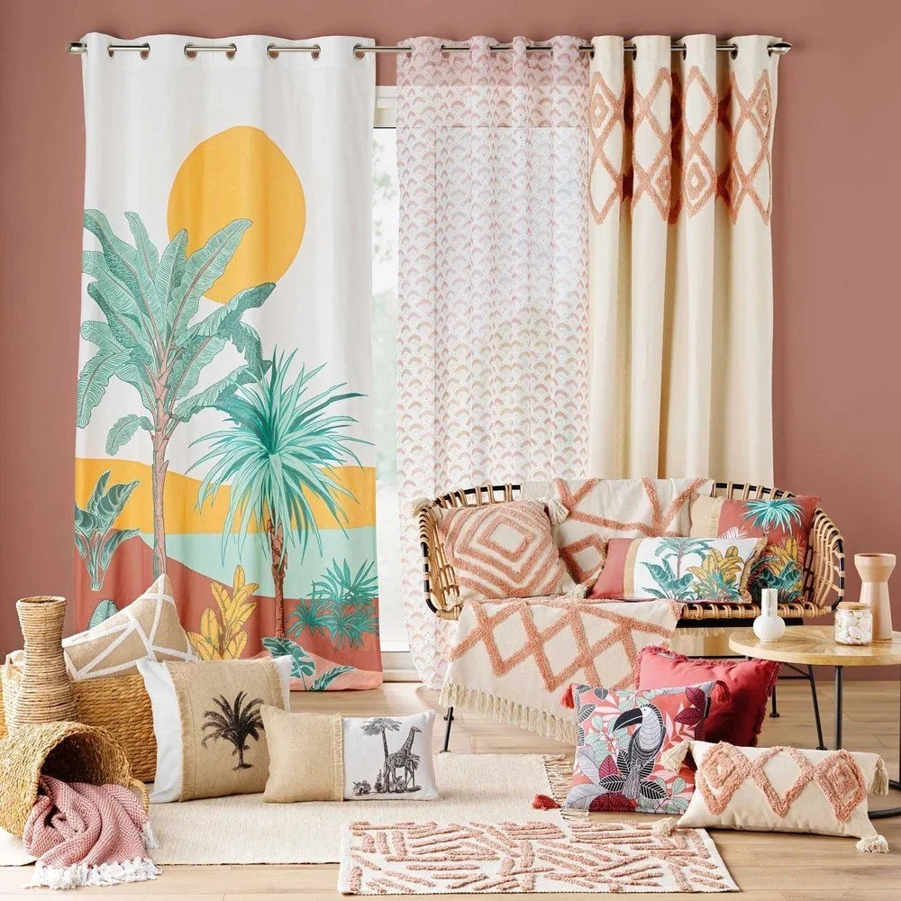 Tappeto lavabile rosa e crema 60x90 cm Athena - douceur d'intérieur