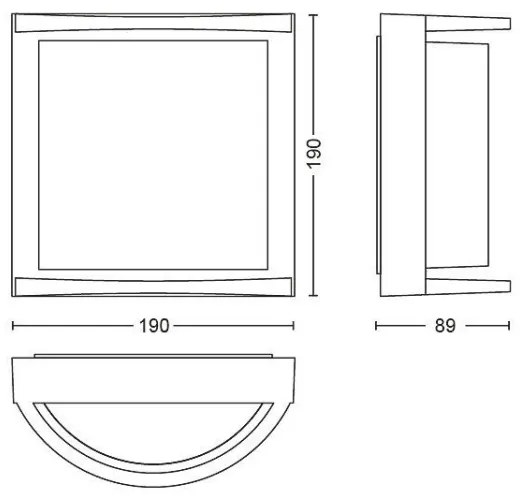 Philips Massive 17391/93/P3 - Applique LED da esterno LED/12W/230V IP44