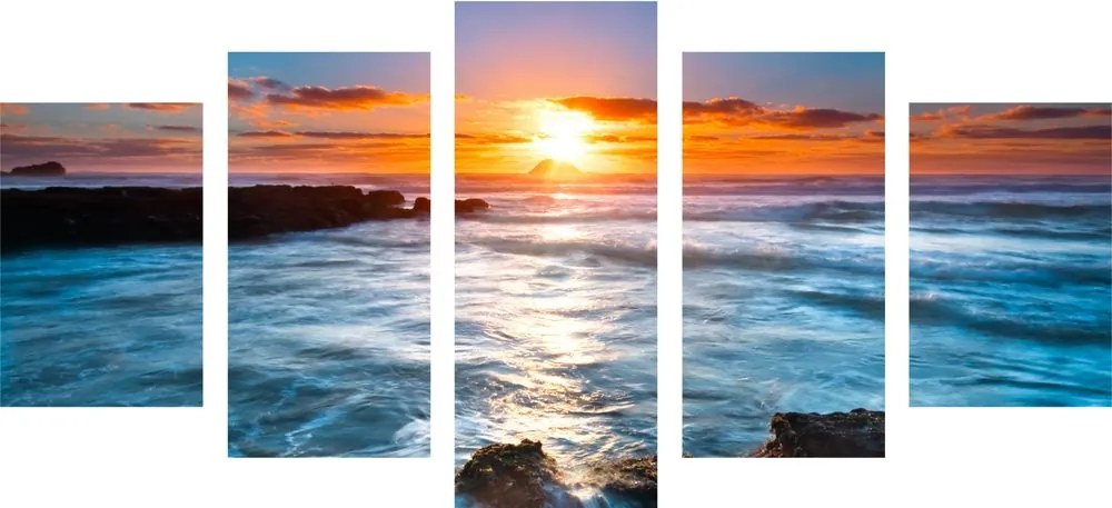 Quadri 5 pezzi – Tramonto romantico