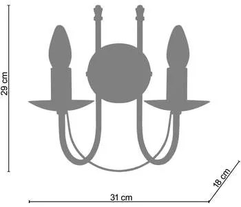 Tosel  Applique Applique tondo metallo bianco avorio e oro  Tosel