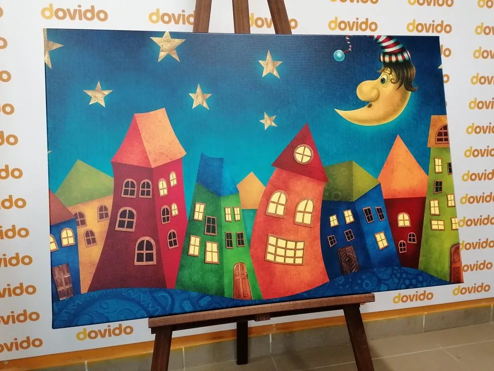 Stampa su tela – Luna sopra la città