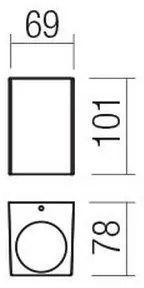 Redo 90527 - Applique da esterno LED BRIO LED/6W/230V 3000K IP54 antracite