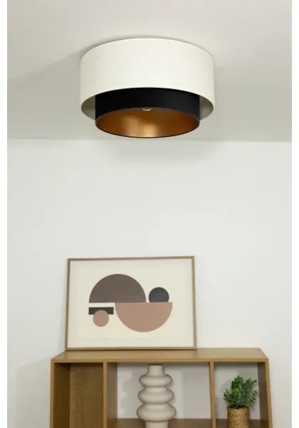 Plafoniera NATIA 1xE27/60W/230V bianco/nero