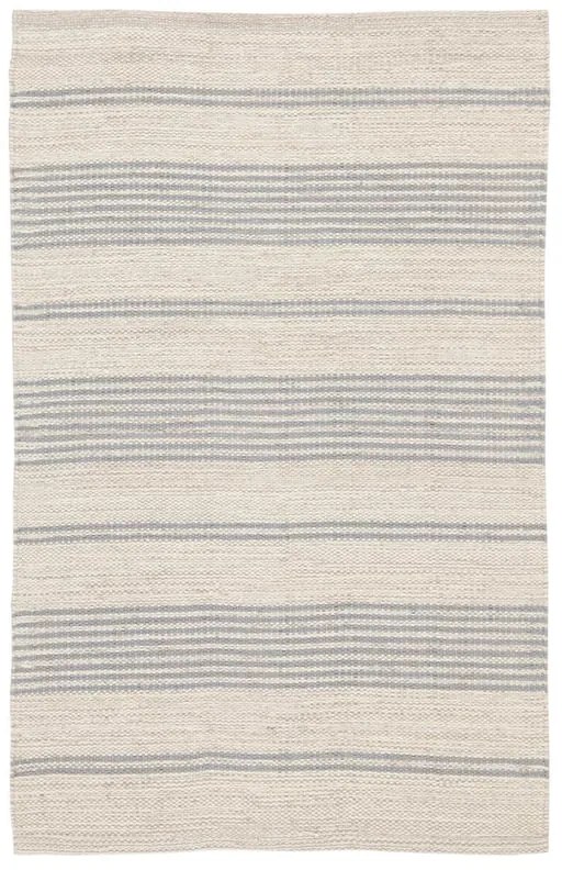 Tappeto Bay stripe geometrico in cotone grigio chiaro, L 200 x L 140 cm