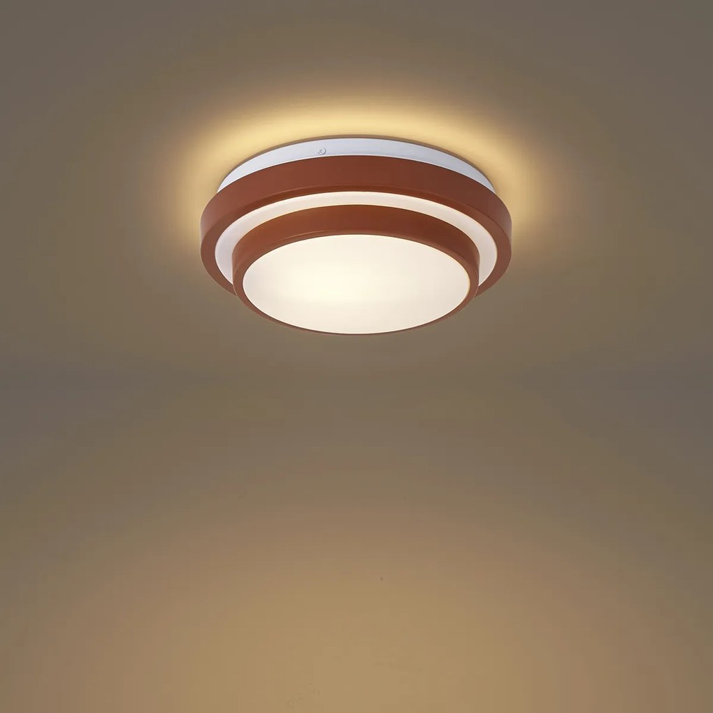Plafoniera moderna Sienna con bianco 25cm IP44 - Walden