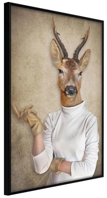 Poster  Animal Alter Ego: Capreolus  Cornice Quadri Cornice nera, Larghezza x Altezza Home decor 40x60