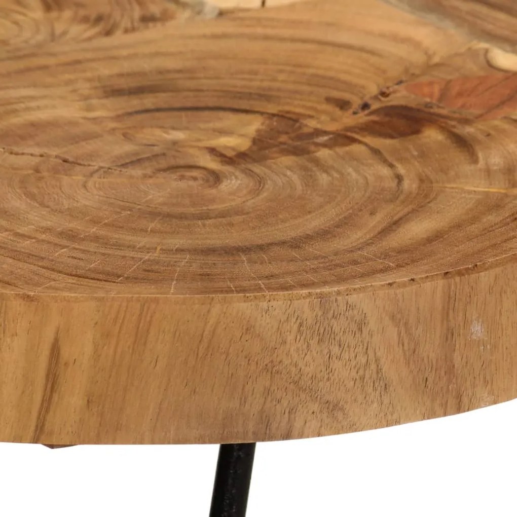 Tavolino 36 cm 6 tronchi in legno massello di acacia