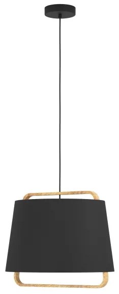 Eglo 390185 - Lampadario a sospensione con filo CAMALOZA 1xE27/40W/230V nero