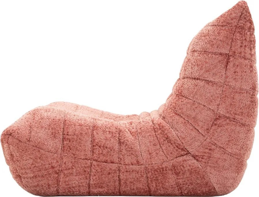 Puof a sacco rosa con rivestimento in bouclé Mask – Mauro Ferretti