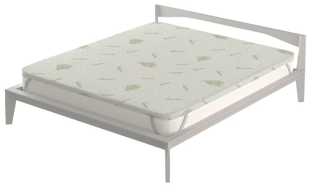 Topper matrimoniale in memory trattamento Aloe Datex