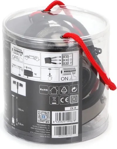 Aigostar - Cavo di alimentazione 1xE27/60W/230V antracite