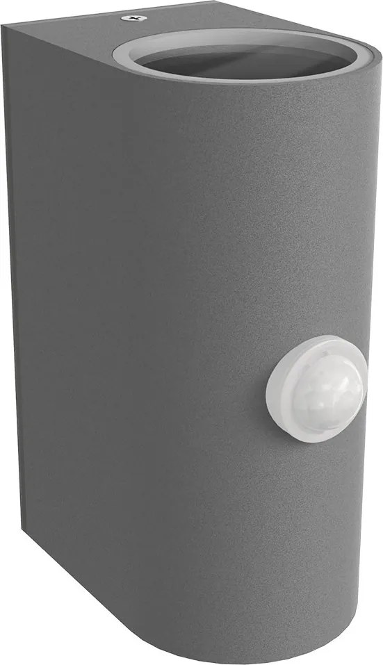 Applique Stondata 2xGU10 con Sensore di Movimento IP65 - Grigia
