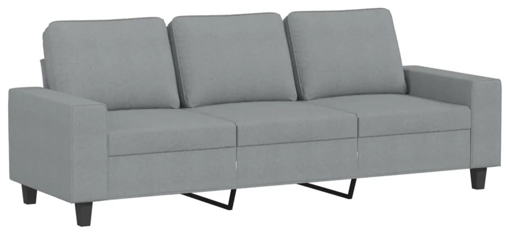 Set di divani 3 pz grigio chiaro in tessuto