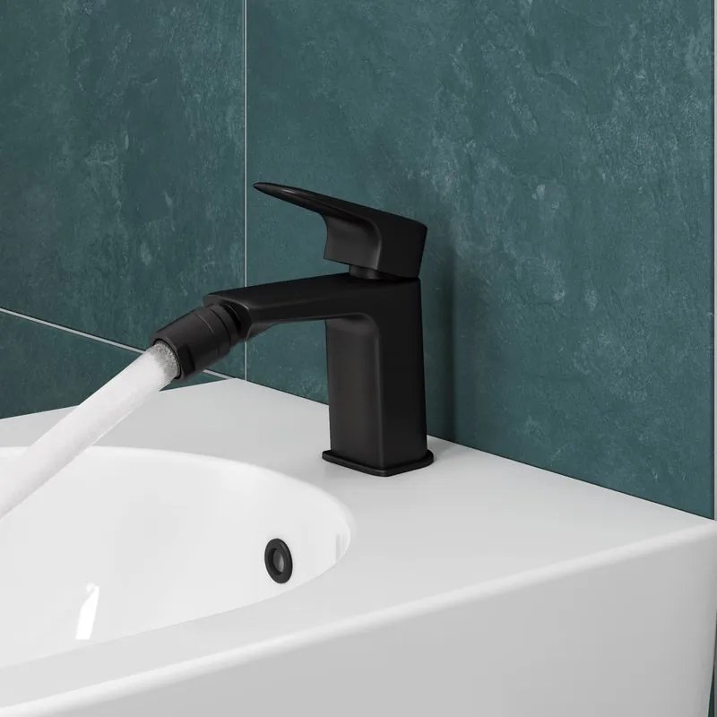 Rubinetto per bidet Remix nero spazzolato opaco SENSEA