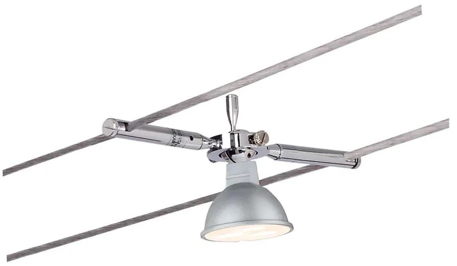 Paulmann 94147 - 1xGU5,3/10W Faretto per sistema a cavo TOGO 12V cromo