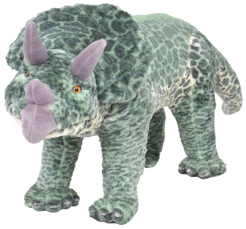 Peluches in Piedi di Animali Vari, Verde / Dinosauro Triceratops