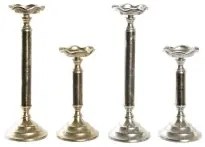 Candelabro DKD Home Decor Alluminio 10 x 10 x 31,5 cm Moderno (2 Unità)