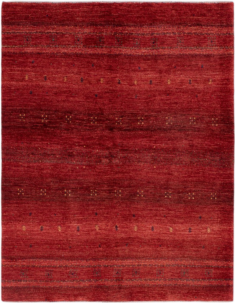 Loribaft Tappeto 200 x 150 Rosso (Iran) Annodato A Mano