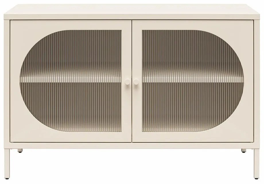 Vetrina in metallo crema 100x64x40 cm Luna - Støraa