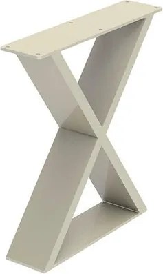 Gamba per mobili a X STEELMI Incrociato in acciaio cromo opaco L 38 x P 8 x H 40 cm
