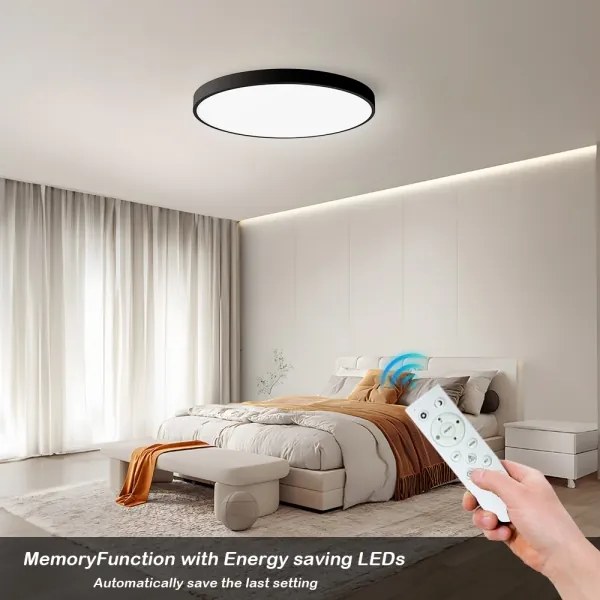 Immax NEO 07250L-Luce LED dimmerabile SEMPLICI 60W/230V Wi-Fi Tuya nero +RC