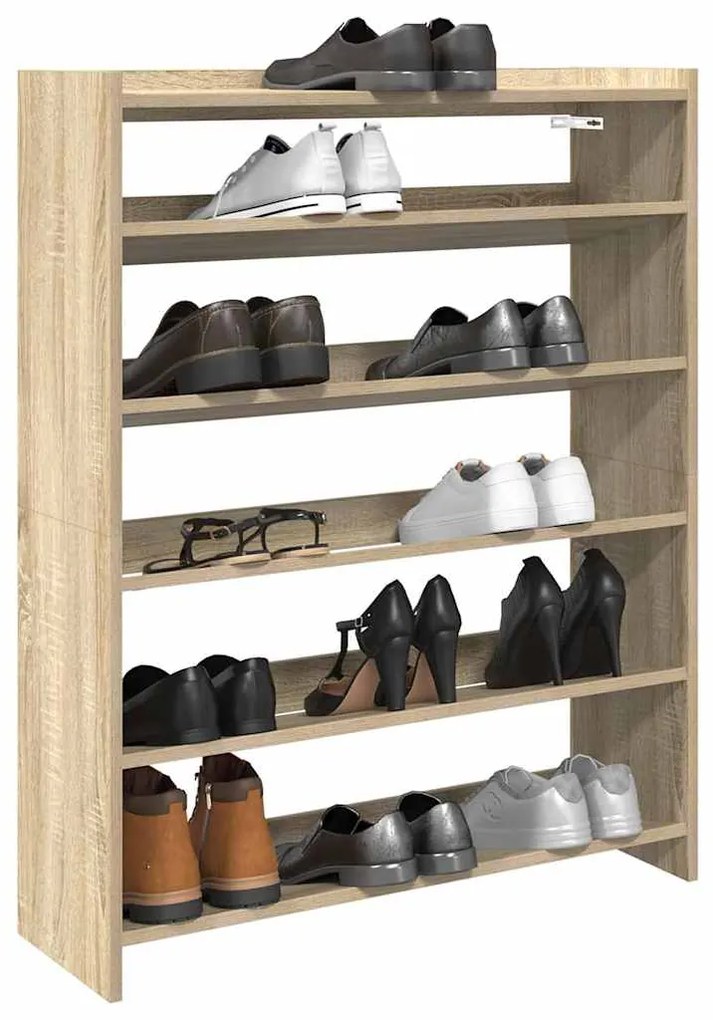 Scarpiera Rovere Sonoma 80x25x100 Cm İn Legno Multistrato /