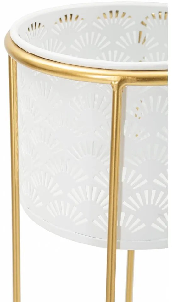 Set di 2 piedistalli per piante in metallo ø 17 cm altezza 46 cm Whity - Mauro Ferretti