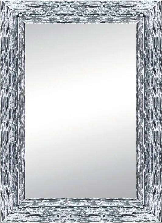 Specchio Teresa rettangolare in legno argento 68 x 88 cm