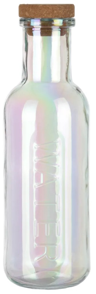 Bottiglia acqua vetro 1 L tappo sughero Aqualuxe