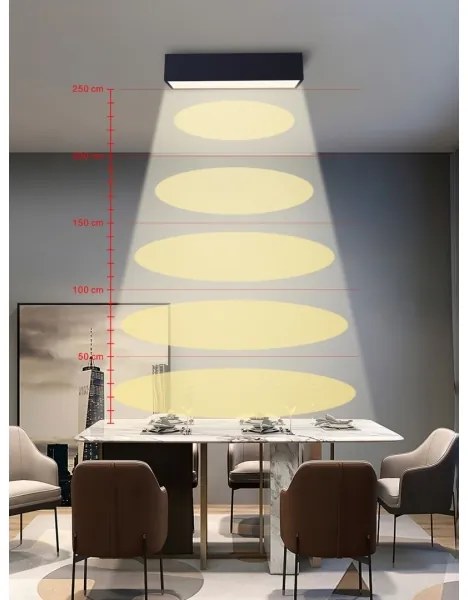 Immax NEO 07074-60-Plafoniera LED dimmerabile CANTO 34W/230V nero Tuya+RC