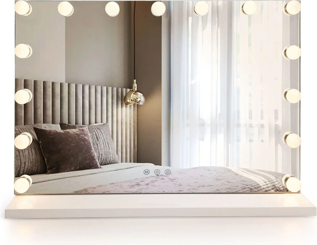 Specchio LED HOLLYWOOD White 80x60