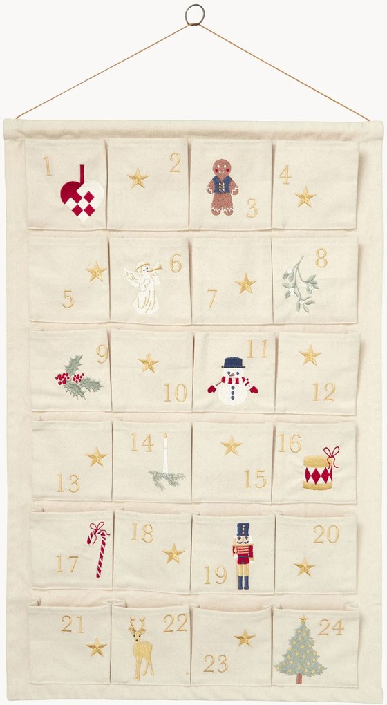 Calendario dell'Avvento in cotone organico Christmas Calendar Eve