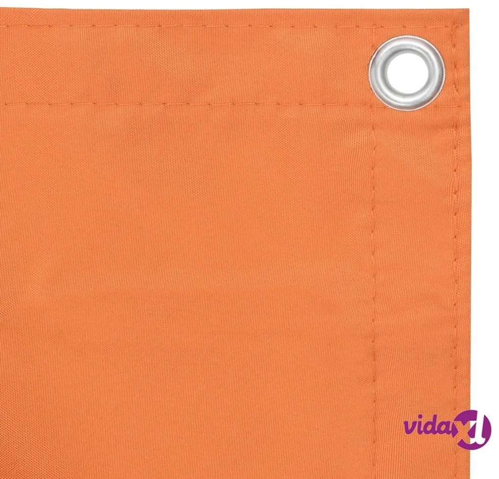 vidaXL Paravento Balcone Arancione 90x400 cm Tessuto Oxford
