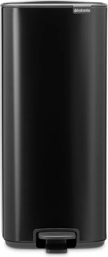 Cestino per la spazzatura nero opaco in acciaio con pedale 30 l Bo – Brabantia