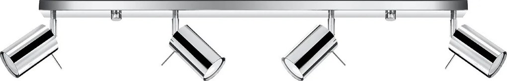 Lampada da Soffitto 4xGU10 RING 4L Orientabile in Acciaio