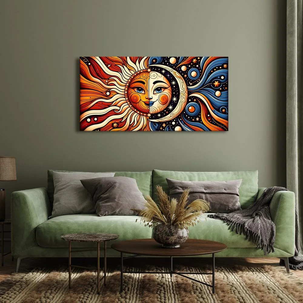 Quadro su tela – Volto solare e lunare