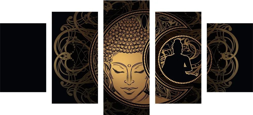 Quadri 5 pezzi – Forza armoniosa del Buddha