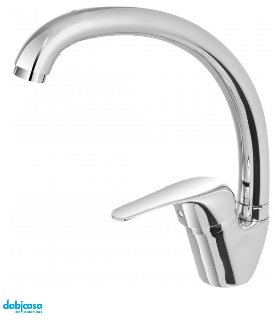 Miscelatore Lavello Cucina "Kitchen" A Canna Alta Cromo Lucido