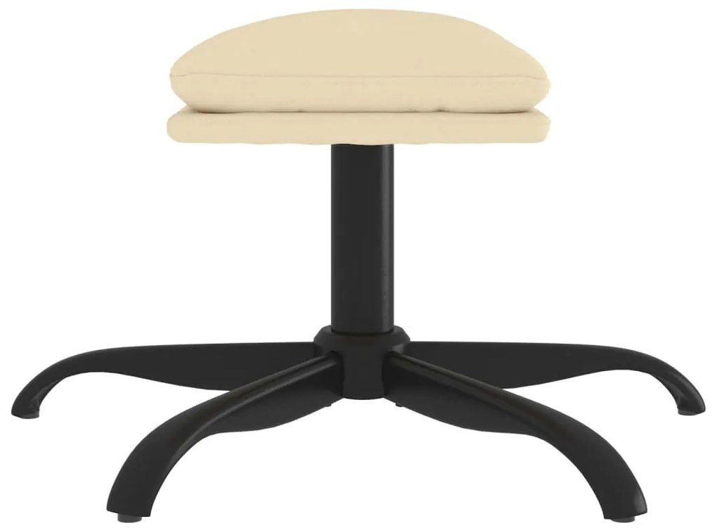 Poggiapiedi crema 60x60x36 cm in tessuto