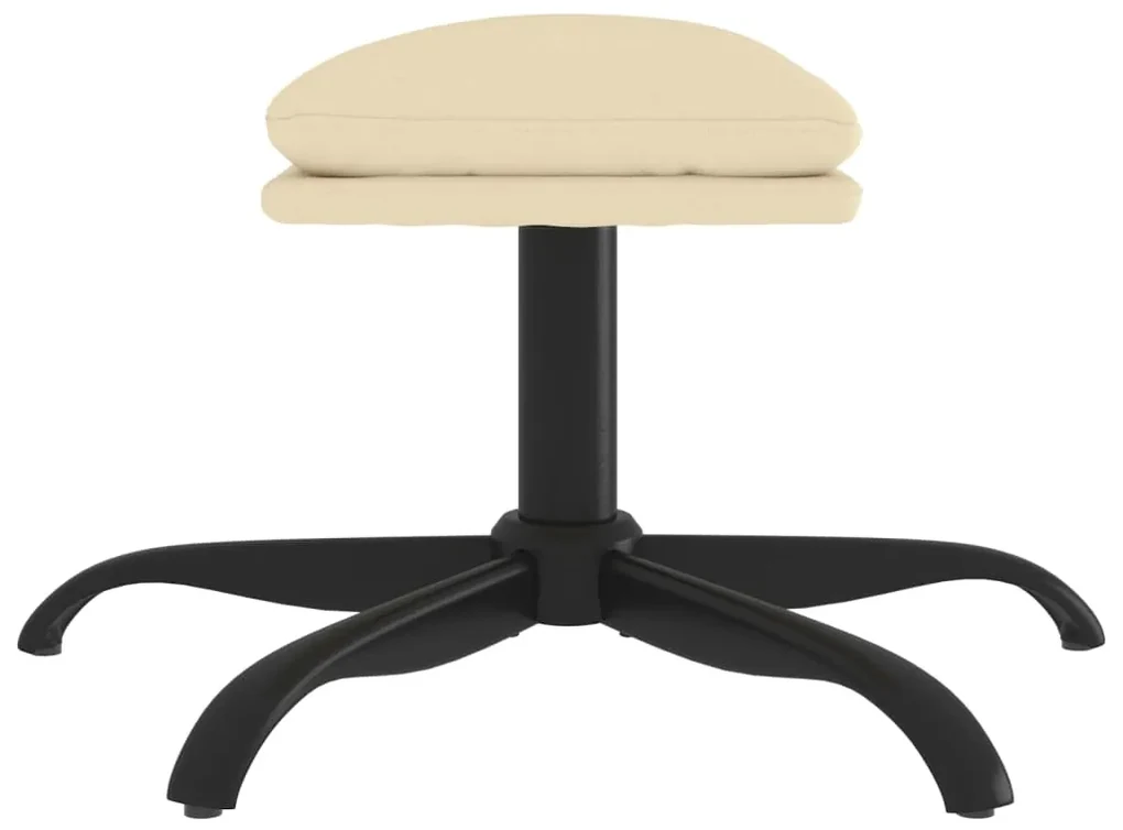 Poggiapiedi crema 60x60x36 cm in tessuto