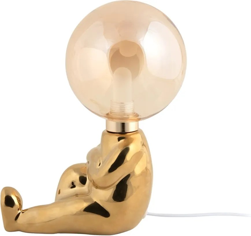 Lampada da tavolo per bambini dorata Joey – Leitmotiv